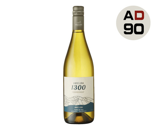 Vinho Argentino Andeluna 1300 Chardonnay Amarelo Palha, Colorido | WestwingNow