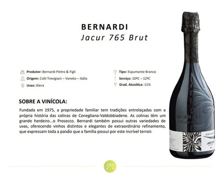 Vinho Bernardi Jacur Brut Amarelo Palha | WestwingNow