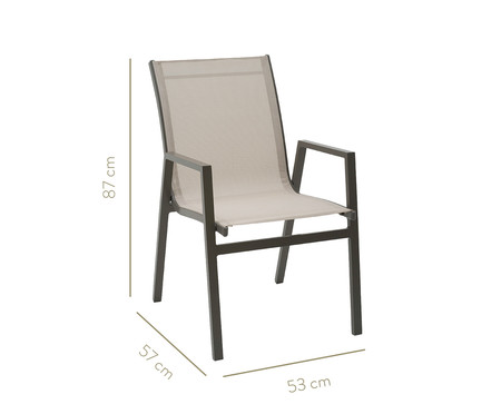 Cadeira Guaruja Amendoa Tela - Bege | WestwingNow