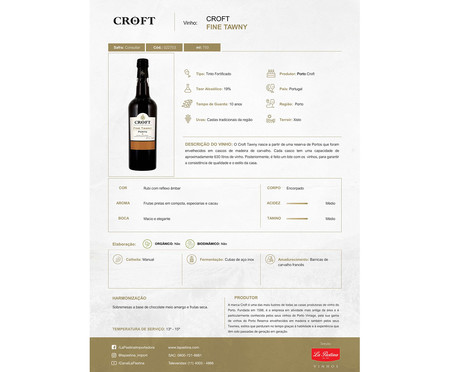 Vinho Croft Fine Tawny Tto | WestwingNow