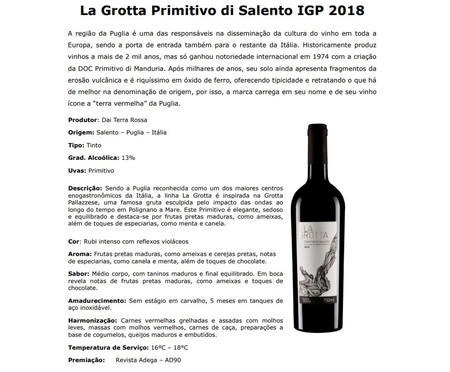 Vinho Dai Terra Rossa La Grotta Primitivo Di Salento Rubi | WestwingNow