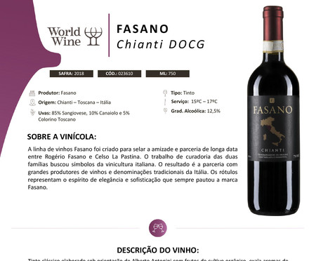 Vinho Tinto Italiano Fasano Chianti Docg | WestwingNow