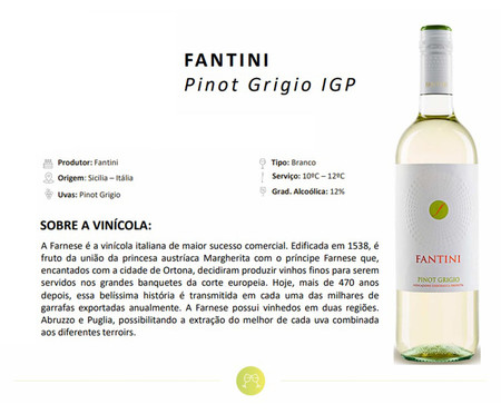 Vinho Fantini Pinot Grigio Amarelo Palha | WestwingNow