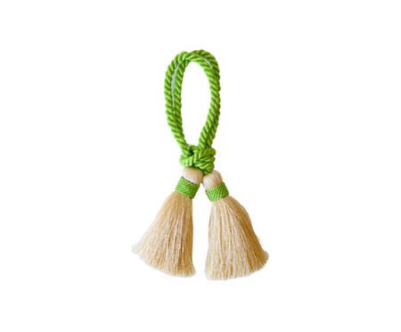 Porta Guardanapo Tassel Verde Lima com Fendi