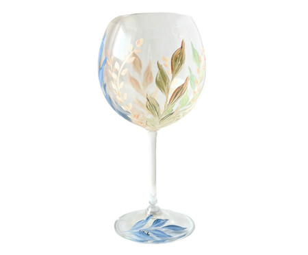 Taça Cristal Pintada à Mão Blossom Azul | WestwingNow