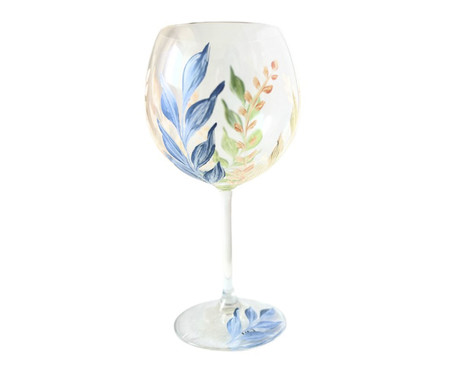 Taça Cristal Pintada à Mão Blossom Azul | WestwingNow