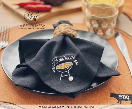 Guardanapo Linho Preto Bbq Churrasqueira | WestwingNow