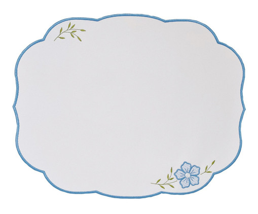 Lugar Americano Flor de Primavera Azul, Branco | WestwingNow