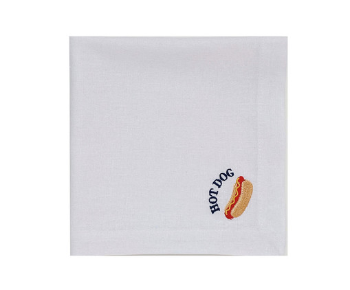 Guardanapo Linho Classic Hot Dog, Branco | WestwingNow