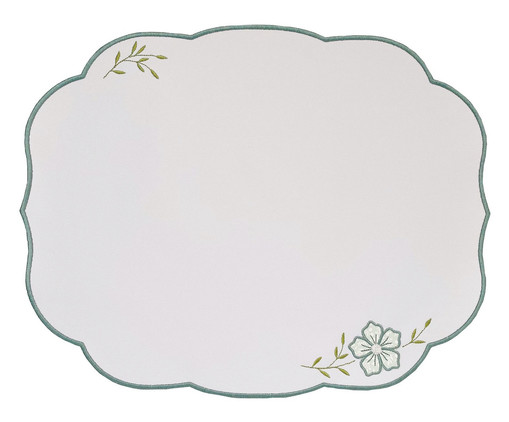 Lugar Americano Flor de Primavera Verde, Branco | WestwingNow