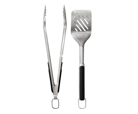 Pinça e Espátula para Churrasco em Inox | Westwing