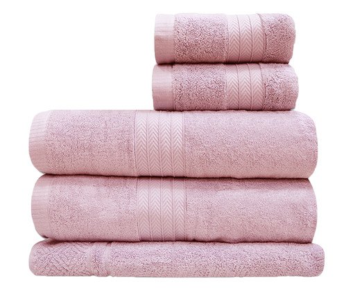 Jogo de Toalhas Banhão Naturalle 550G/M² - Rosé, Rose | WestwingNow