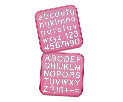 Conjunto Stencil Abc Vermelho, Vermelho | WestwingNow