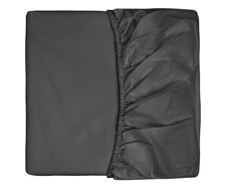 Lençol Inferior Acetinado Naturalle Solid Grafite 300 Fios - Casal | Westwing
