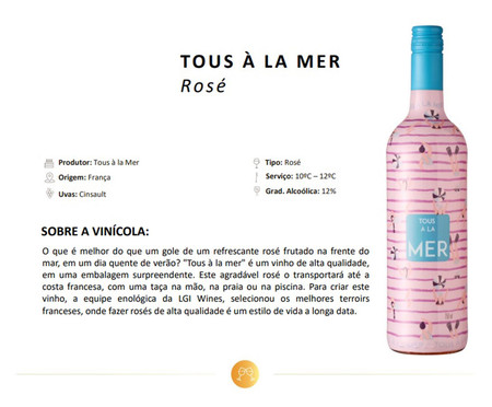 Vinho Rosê Tous A La Mer Ice Salmão | WestwingNow