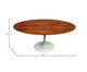 Mesa Saarinen Oval Pau Ferro Base Branca, Branco | WestwingNow