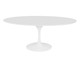 Mesa Saarinen Oval Nanoglass Base Branca, Branco | WestwingNow