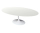 Mesa Saarinen Oval Nanoglass Base Branca, Branco | WestwingNow