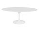 Mesa Saarinen Oval Nanoglass Base Branca, Branco | WestwingNow