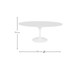 Mesa Saarinen Oval Nanoglass Base Branca, Branco | WestwingNow