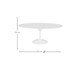 Mesa Saarinen Oval Nanoglass Base Branca, Branco | WestwingNow