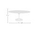 Mesa Saarinen Oval Nanoglass Base Branca, Branco | WestwingNow