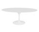 Mesa Saarinen Oval Nanoglass Base Branca, Branco | WestwingNow