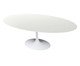 Mesa Saarinen Oval Nanoglass Base Branca, Branco | WestwingNow