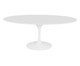 Mesa Saarinen Oval Nanoglass Base Branca, Branco | WestwingNow