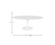 Mesa Saarinen Oval Nanoglass Base Branca, Branco | WestwingNow