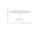 Mesa Saarinen Oval Nanoglass Base Branca, Branco | WestwingNow