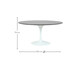 Mesa Saarinen Oval São Gabriel Base Branca, Branco | WestwingNow