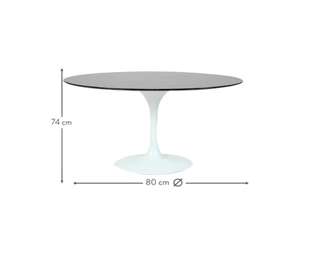 Mesa Saarinen Oval São Gabriel Base Branca | Westwing