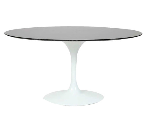 Mesa Saarinen Oval São Gabriel Base Branca, Branco | WestwingNow