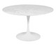 Mesa Saarinen Redonda Carrara Base Branca, Branco | WestwingNow