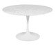 Mesa Saarinen Redonda Carrara Base Branca, Branco | WestwingNow