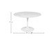 Mesa Saarinen Redonda Carrara Base Branca, Branco | WestwingNow