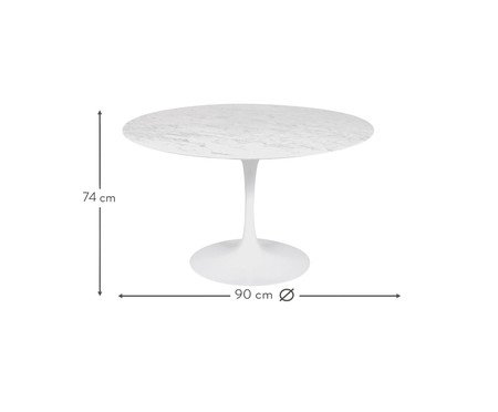 Mesa Redonda Branca Saarinen Carrara | Westwing