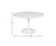 Mesa Saarinen Redonda Carrara Base Branca, Branco | WestwingNow