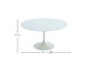 Mesa Saarinen Redonda Nanoglass Base Branca, Branco | WestwingNow