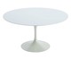 Mesa Saarinen Redonda Nanoglass Base Branca, Branco | WestwingNow