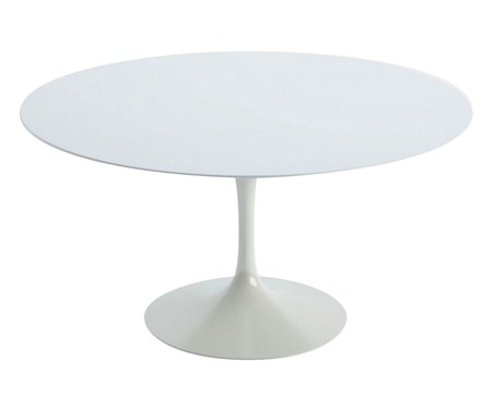 Mesa Saarinen Redonda Nanoglass Base Branca | Westwing