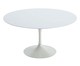 Mesa Saarinen Redonda Nanoglass Base Branca, Branco | WestwingNow