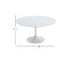 Mesa Saarinen Redonda Nanoglass Base Branca, Branco | WestwingNow