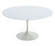 Mesa Saarinen Redonda Nanoglass Base Branca, Branco | WestwingNow