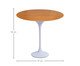 Mesa Saarinen Lateral Oval Freijó Base Branca, Branco | WestwingNow