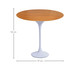 Mesa Saarinen Lateral Oval Freijó Base Branca, Branco | WestwingNow