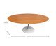 Mesa de Jantar Oval Saarinen Freijó Base Branca, Branco | WestwingNow