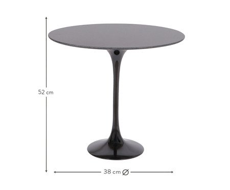 Mesa Saarinen Lateral Oval São Gabriel Base Preta | Westwing