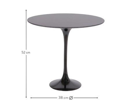 Mesa Saarinen Lateral Oval São Gabriel Base Preta | Westwing